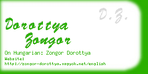 dorottya zongor business card